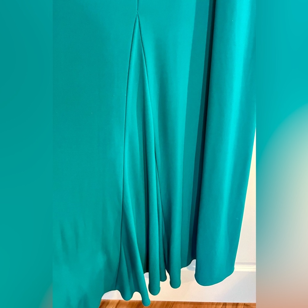 Plus size formal dress, green teal, embellished - Picture 8 of 8